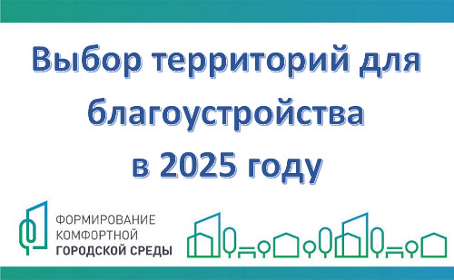 Выбор территорий для благоустройства в 2025 году.